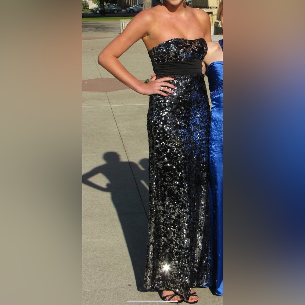 Black Sequin Evening / Prom / Formal Dress